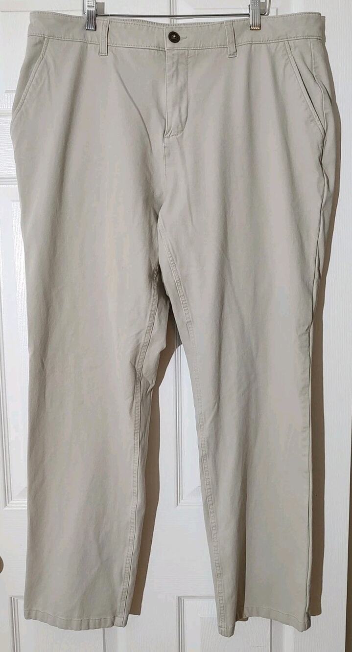 Men's Mugsy Teddys Casual Khakis Classic Casual Comfort Chinos 38x32